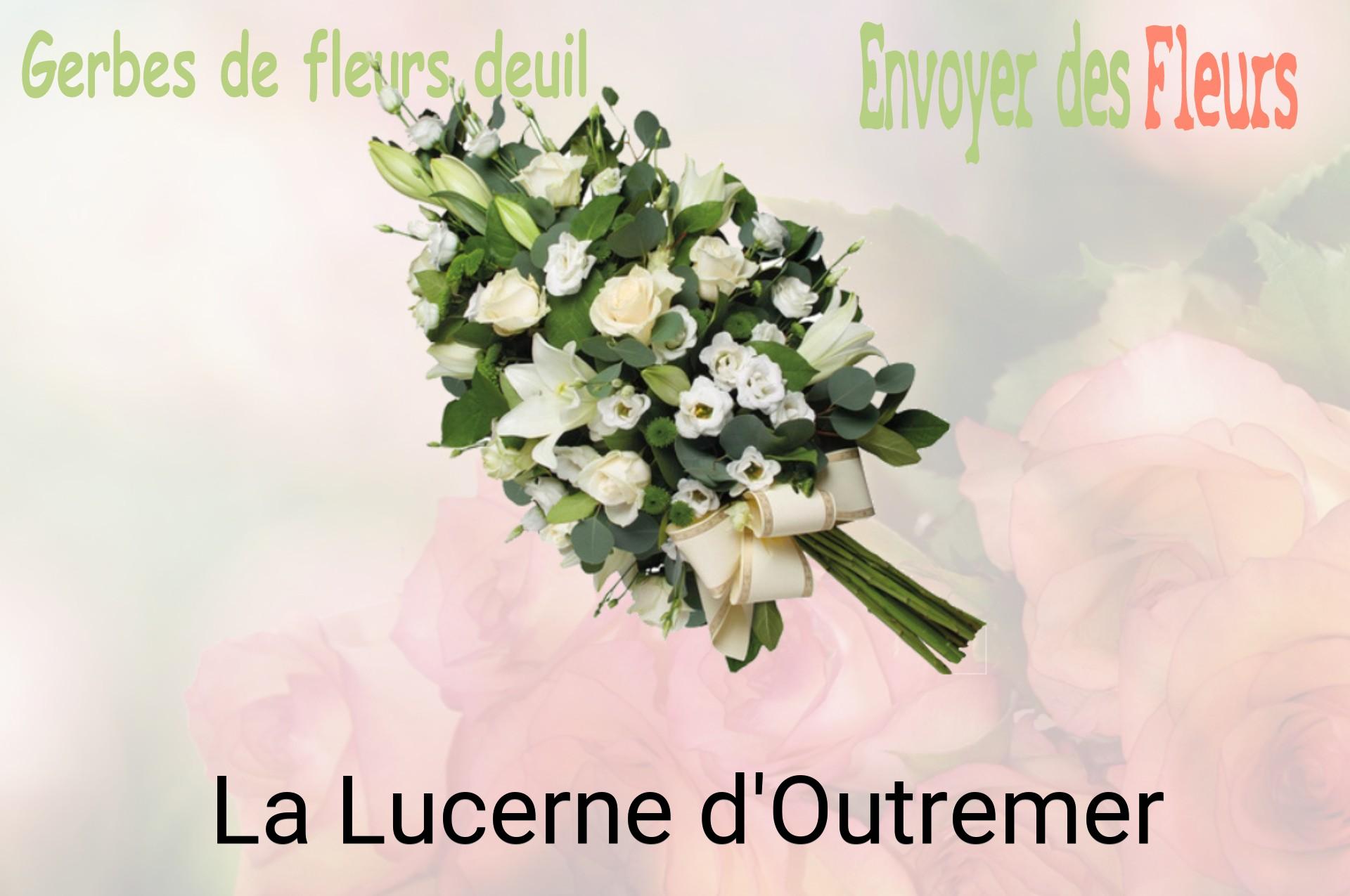 Gerbe de fleurs de deuil livrée à La Lucerne-d'Outremer